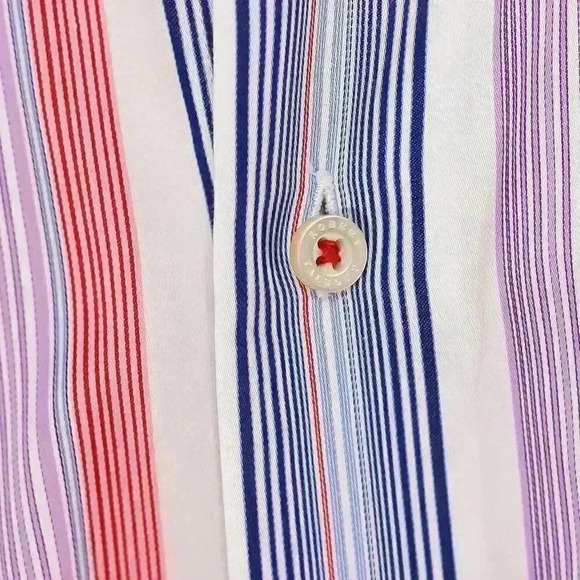 Robert Talbott Carmel Button Down Shirt Large Mens Red/Blue/ Purple 100% Cotton - Picture 3 of 12